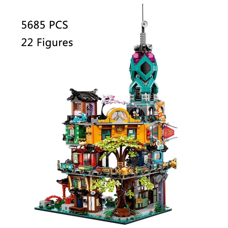 5685PCS NINJA City Gardens Building Blocks Bricks Model Compatible 71741 Birthday Toys Gifts