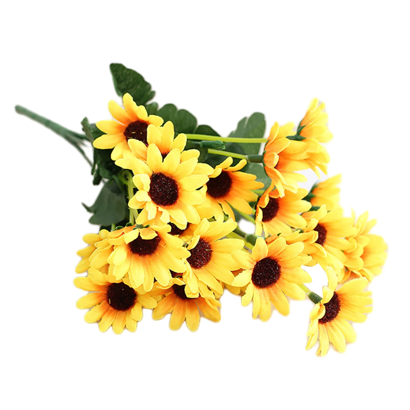 

1Bunch 6/7/13/24 Heads Artificial Sunflowers Shrubs Fake Flower Bouquet For Garden Bookstore Wedding Cafe Store Party Decor