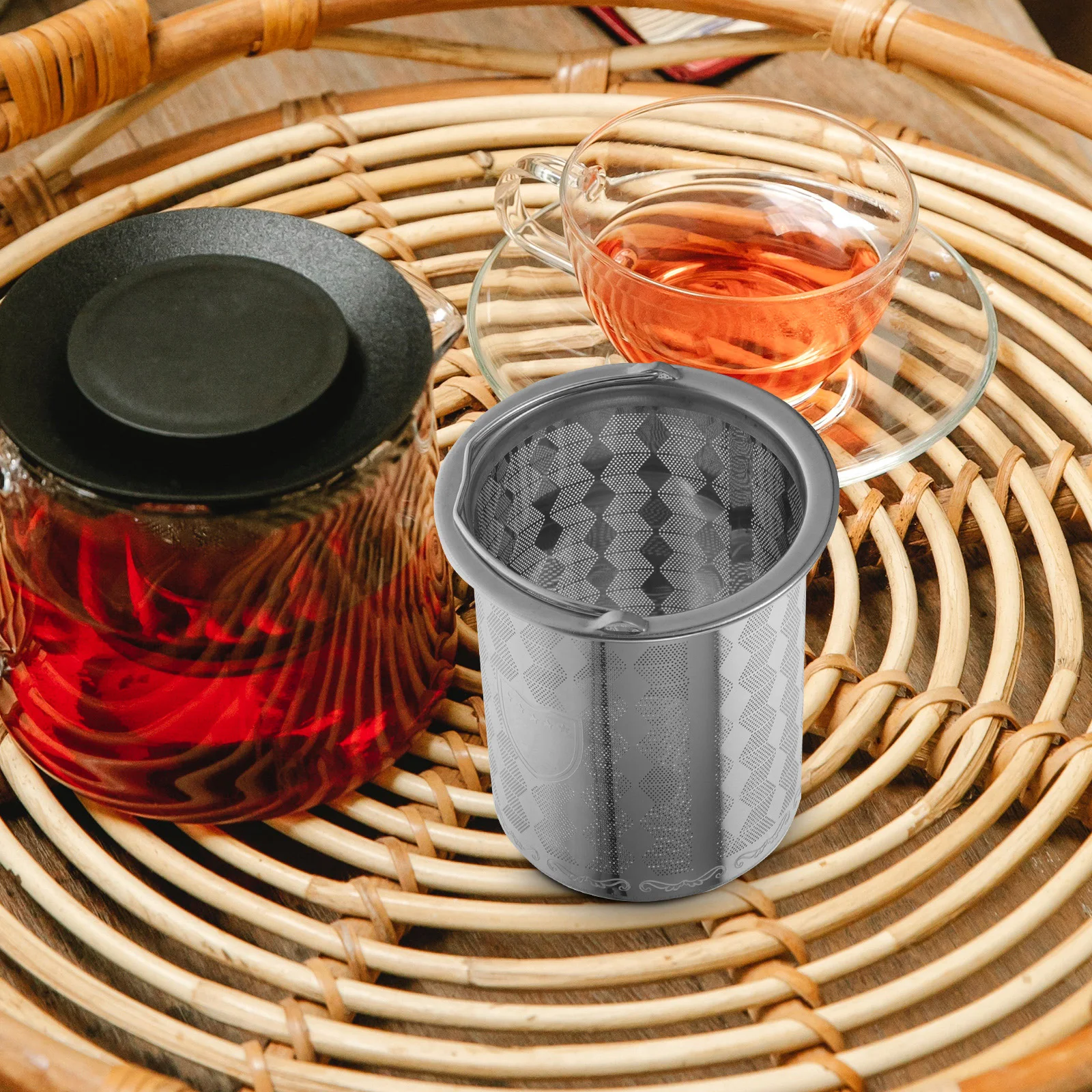 

3pcs Tea Leak Filter Stainless Steel Teapot Infuser Insert Mesh Strainer Residue Filters Kitchen Bar Accessories
