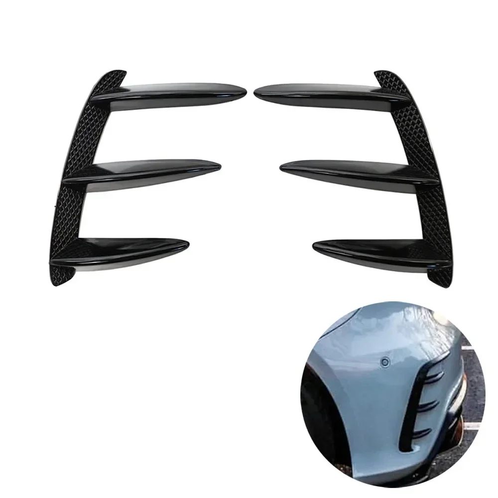Separador de parachoques trasero para coche, accesorio de color negro con diseño de carbono, Canard para Mercedes Benz W176, A200, A250, A260, A45, AMG, 1 par