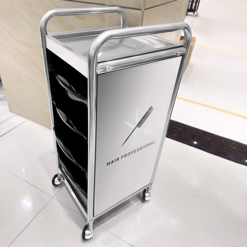 Salon Barber Station Hotel Cart Stainless Steel Furniture Hairdressing Carts Service Welding Trolley Iron Limuebles Belleza Spa