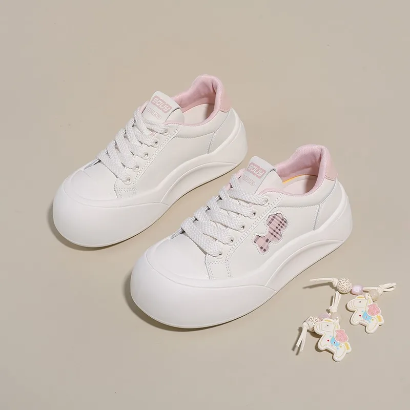 

Women's Vintage Sneakers Thick-Soled Height-Increasing Casual Breathable White Shoes New Non-Slip Wear-Resistant Hiking Shoes