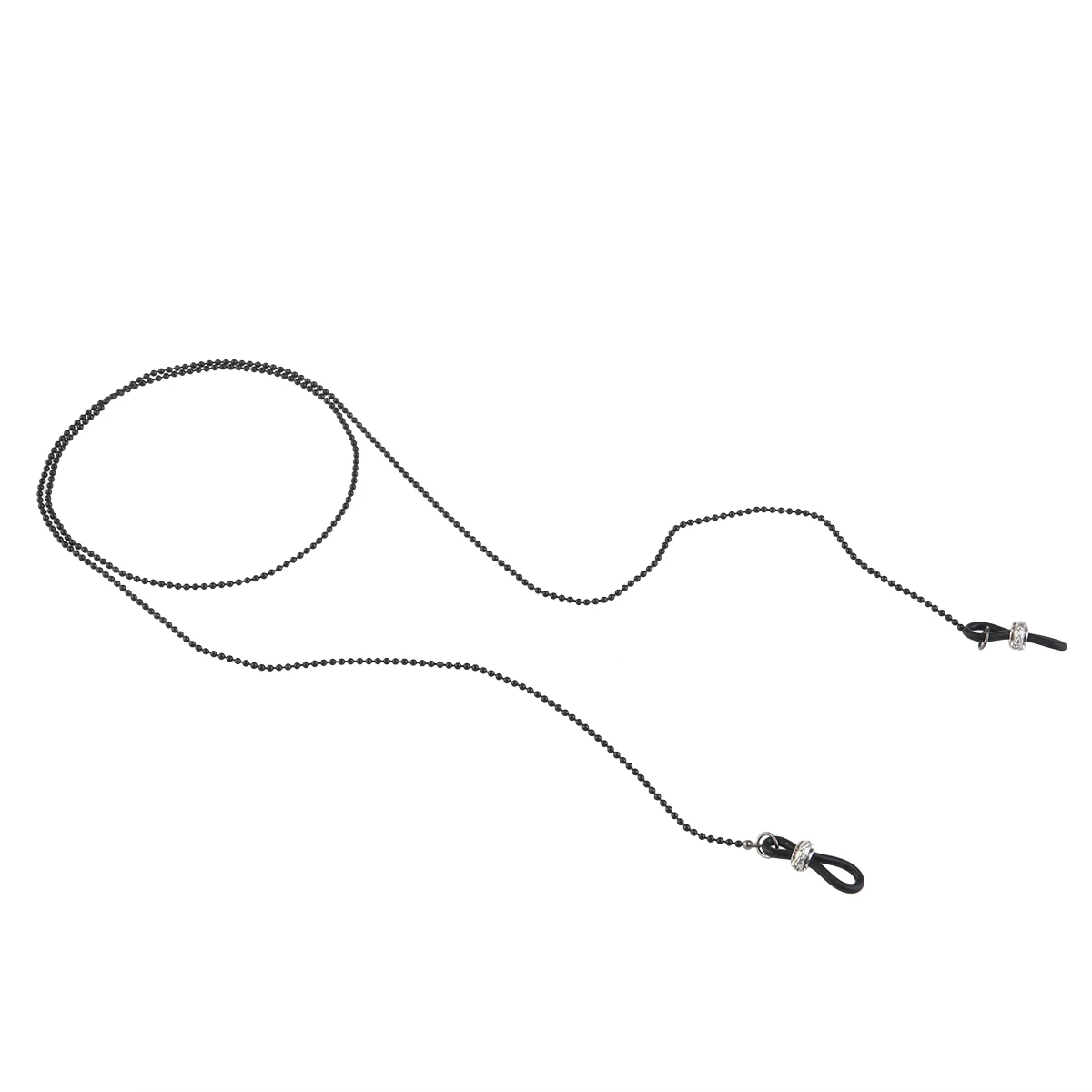 

Eyeglass Chain Holder Adjustable Silicone Ends Metal Coils Neck Strap Cord Glasses Rope Chains for Men Women Simple Fashion