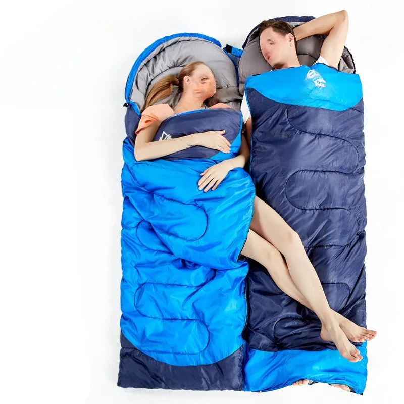 Outdoor Envelope-Style Spring and Autumn Camping Sleeping Bag Lunch Break Adult Winter Warm Thick Quilt Cotton Outdoor