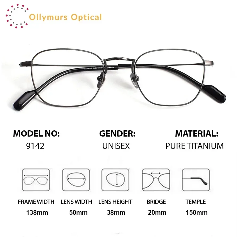 

XUKA Multifocal Titanium Eye Glasses Ultra Light Rrescription Optical Lenses with Recipe Men's Grade Blue Light Pure Glasses