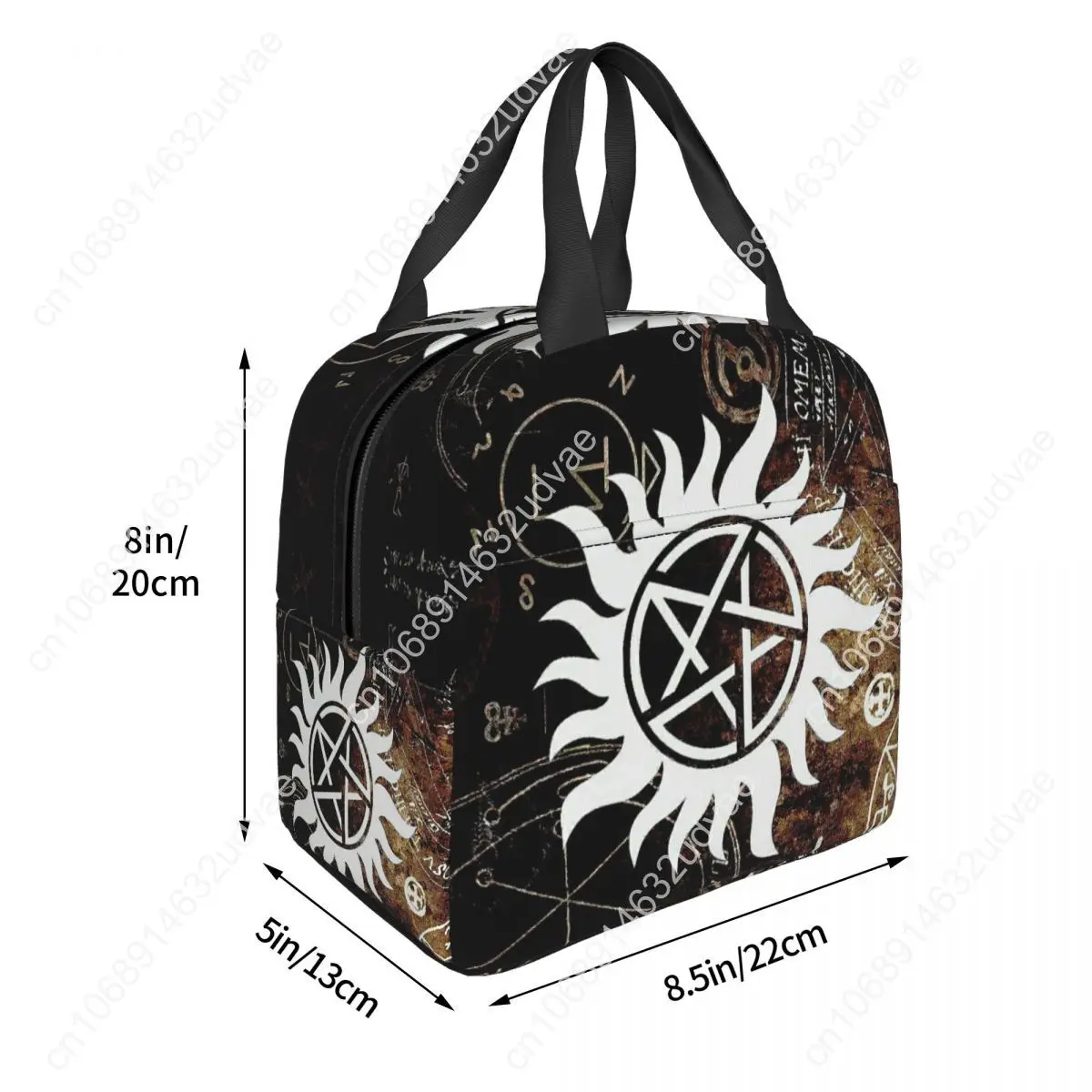 Supernatural Symbols Insulated Lunch Bag for Women Portable Winchester Brothers Cooler Thermal Lunch Box Camping Picnic Bags