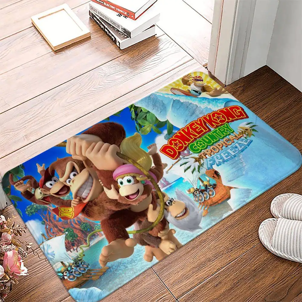 D-Donkey Kong Floor Mat Entrance Doormat Bath Mats Non-slip Mat Carpets Carpet Entrance Of House Custom Kitchen Foot Mat Cute
