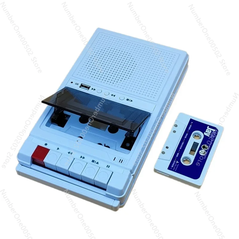 

Retro Stereo Cassette Player Walkman Cassette Tape Music Audio Auto Reverse With Recorder External Speaker USB Playback