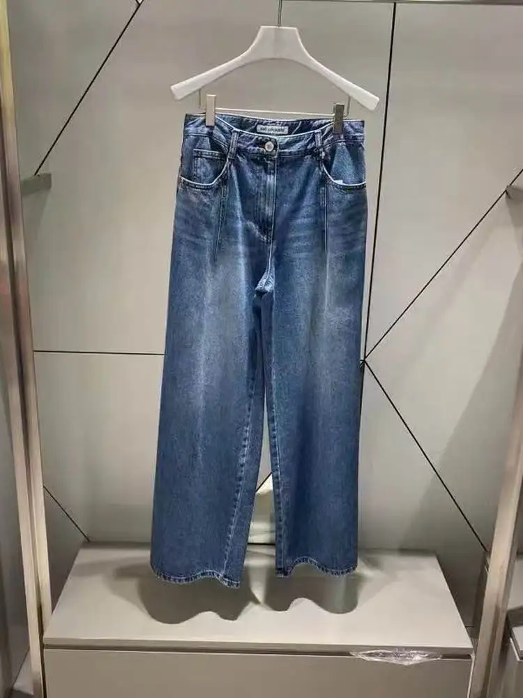 

Повседневные прямые джинсы, женские хлопковые эластичные джинсы с высокой талией, осенние модные простые свободные джинсы для похудения