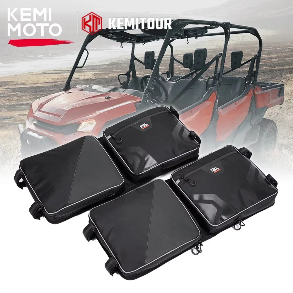 2 PCS Driver Passenger Side 1680D Overhead Roof Cargo Storage Bag KEMIMOTO UTV Compatible with Honda Pioneer 1000-6 2023