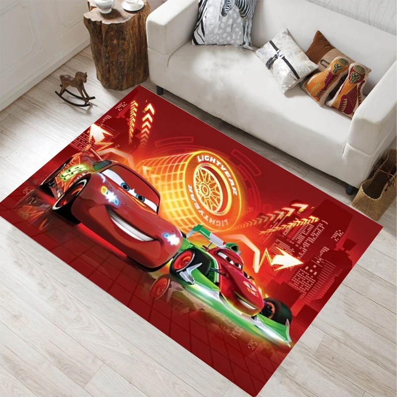 Disney Lightning Mcqueen Car tappeto per grandi aree tappeto 3D per la casa soggiorno ragazzo bambini camera da letto divano zerbino Decor tappetino