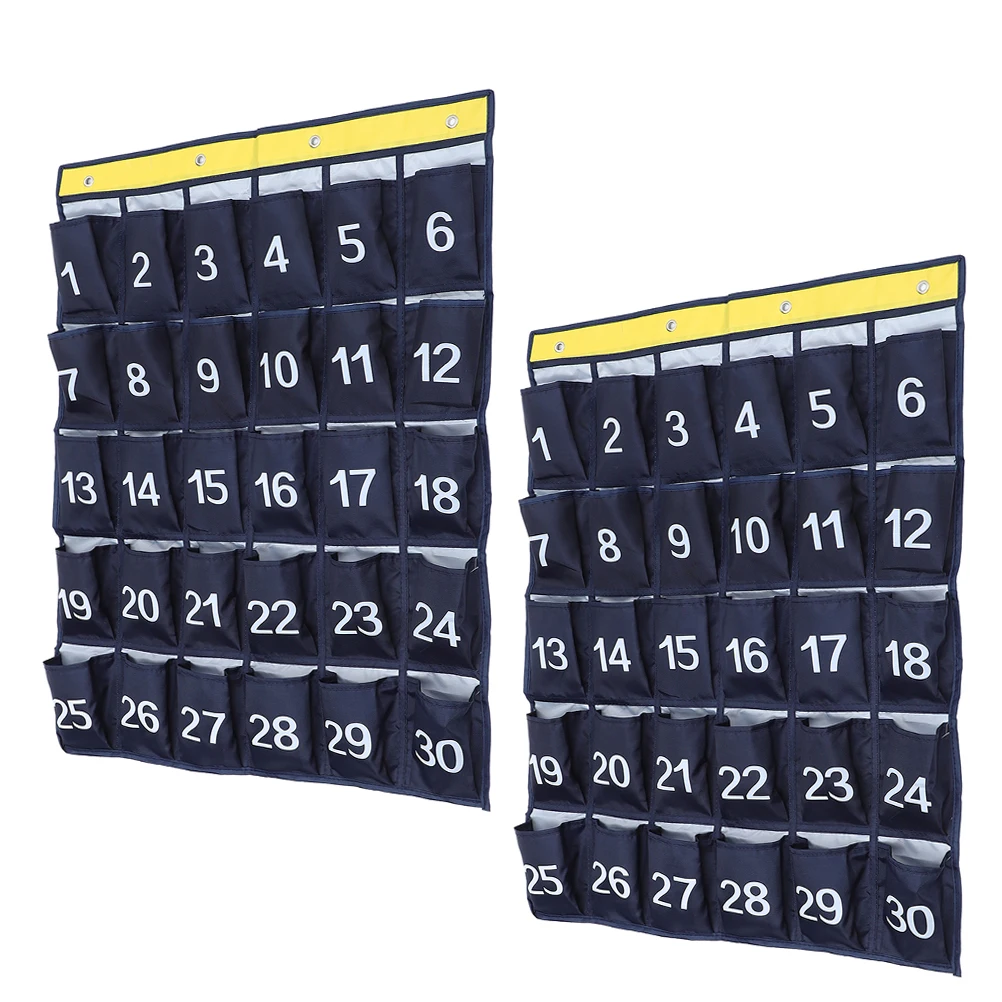 

1 Set Cell Phone Storage Bag Hanging Organizer For Classroom Office Pocket Chart Phone Holder Over Door Storage Solution