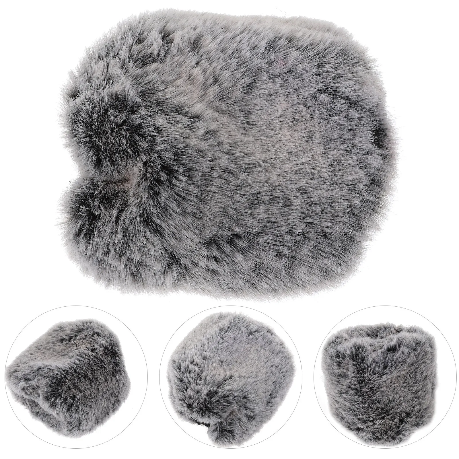 마이크 윈드스크린 머프 인조 퍼 방풍 스프레이 쉴드 커버 Mk4용 소음 감소 야외 녹음용