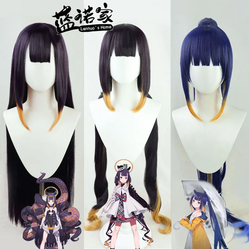 

Virtual YouTuber VTuber Hololive English Ninomae Inanis Long Anime Cosplay Wigs Fiber Heat Resistant Synthetic Hair + Wig Cap