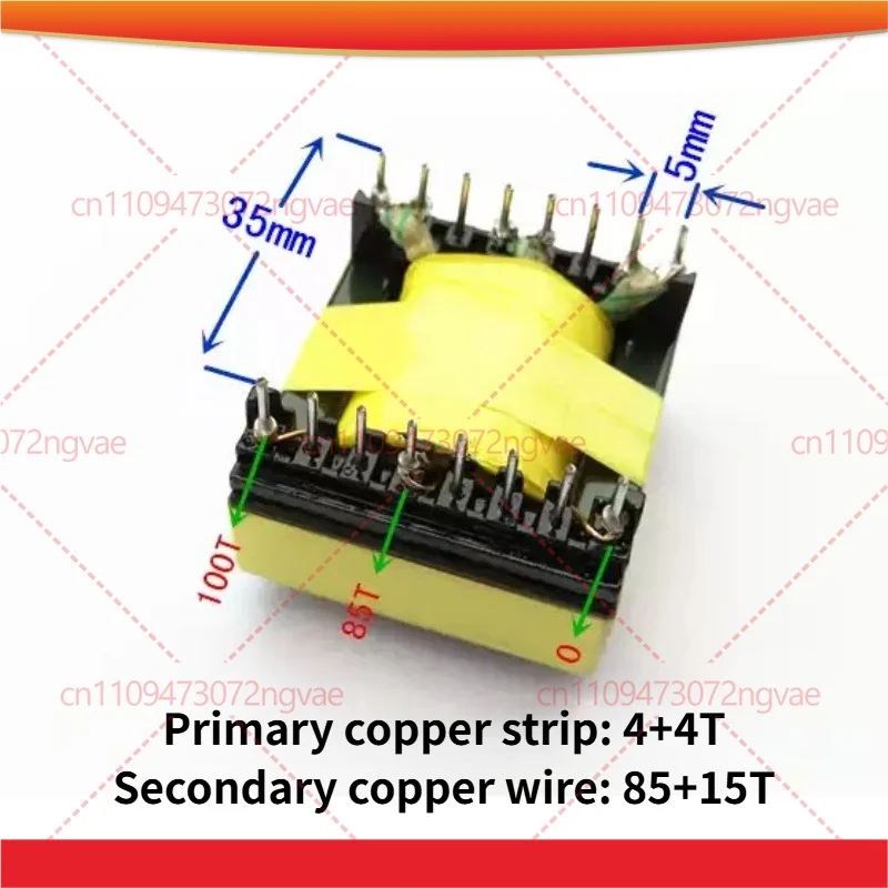 2PCS Horizontal High‑Frequency Transformer EC42 EC4045 Copper Tape For 6‑8 Tube Inverter Boost Head Power Tools Accessory