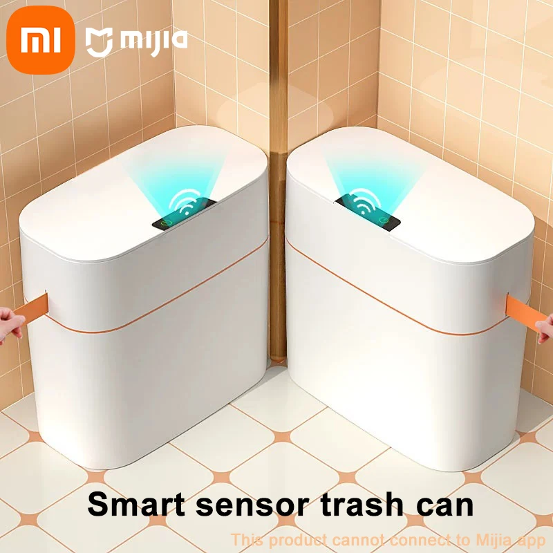 Xiaomi Automatic Sealing Smart Trash Can for Bathroom Toilet Kitchen Waterproof 13L Garbage Bin with Lid Smart Sensor Trash Bin