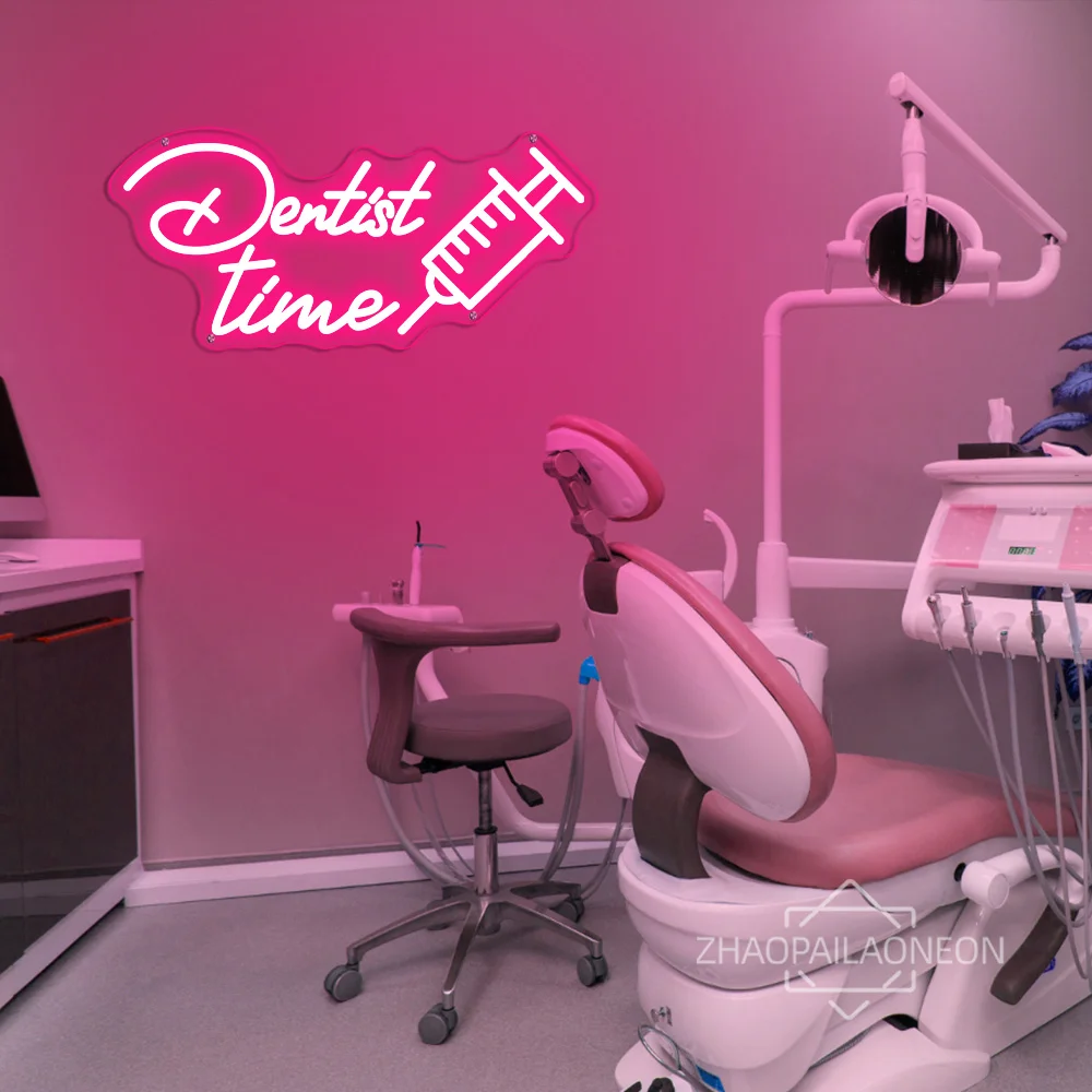 Dentist Tine Neon Led Sign Teeth Dentist Solon Wall Room Decor LED Neon Light USB Dental Clinic Hospital Bedroom Decoration Sign