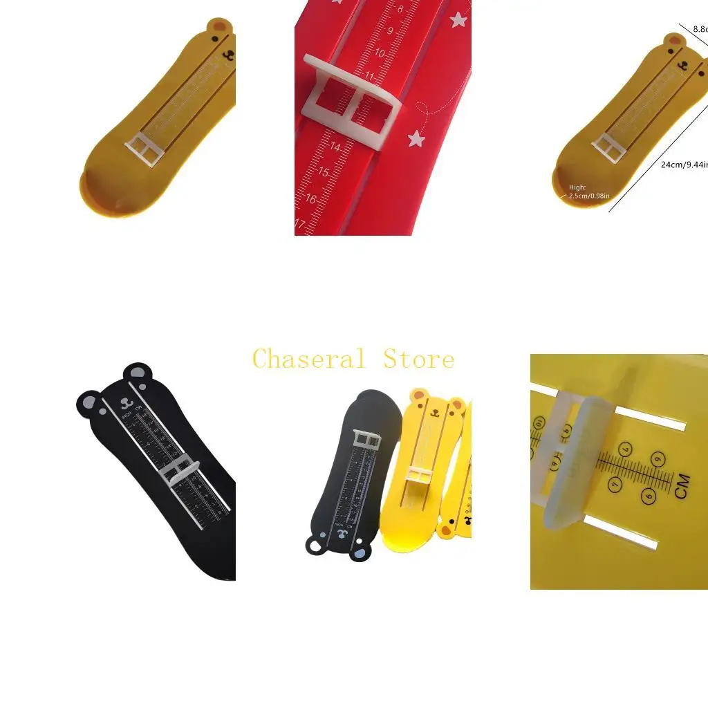 

E7CE Измеритель детских стоп в форме мультяшного медведя для семей с маленькими детьми, удобное для детей устройство для стопы