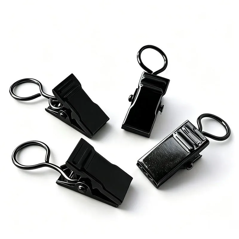 Silver Closed Loop Design Closed Curtain Hooks 30 pcs, perfect for Living Room Curtains, Easy Curtain Install