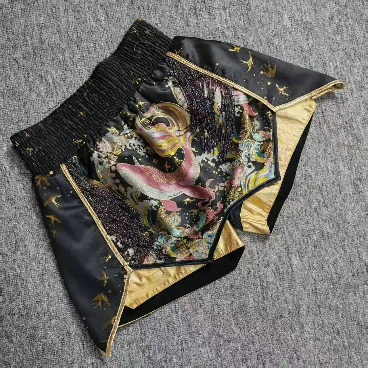 Customized new Muay Thai pants, boxing shorts, fighting men's and women's Sanda, free sports, fighting competition training