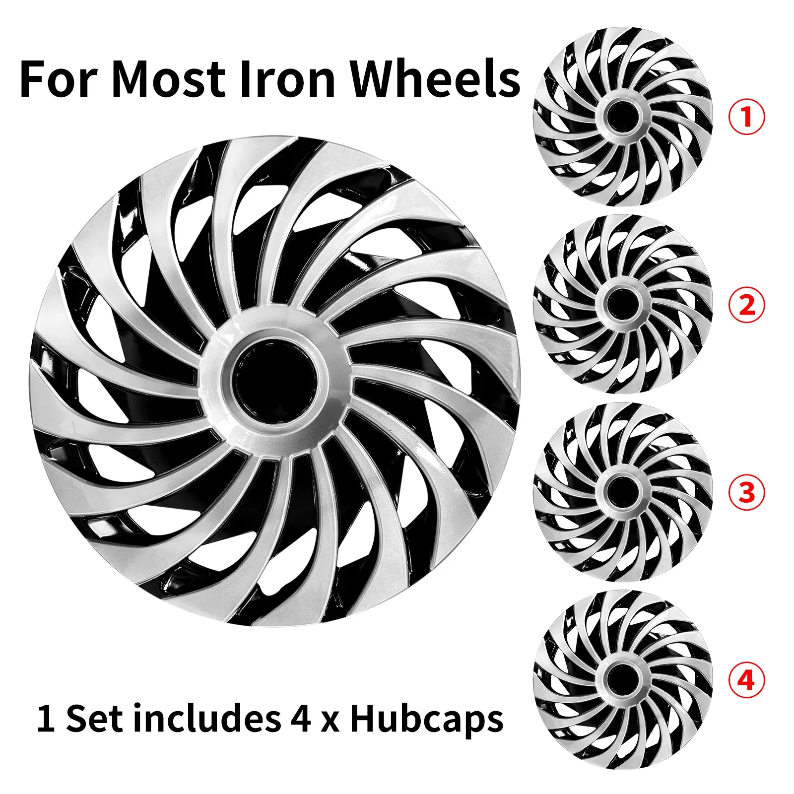 4 STUKS Auto-accessoires Wieldop 15 inch Wieldoppen 15 Wieldoppen Autobenodigdheden Velgband 15 Banddoppen Band voor de meeste auto Ijzeren wieldoppen