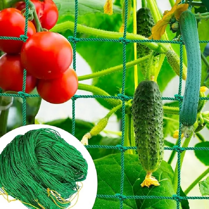 

Cucumber Net Trellis Netting Heavy Duty Strong Nylon Plant Climbing Net for Garden Plants Outdoor Tomato Fruits Grapes