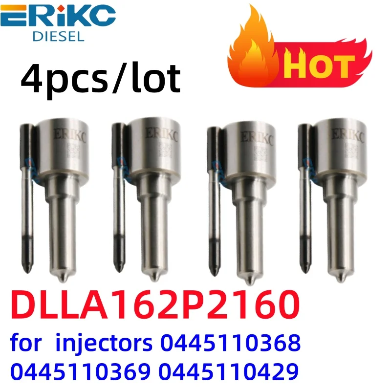 4PCS Nozzle Tip DLLA162P2160 Common Rail Diesel 0433172160 for Injector 0445110368 0445110369 0445110429