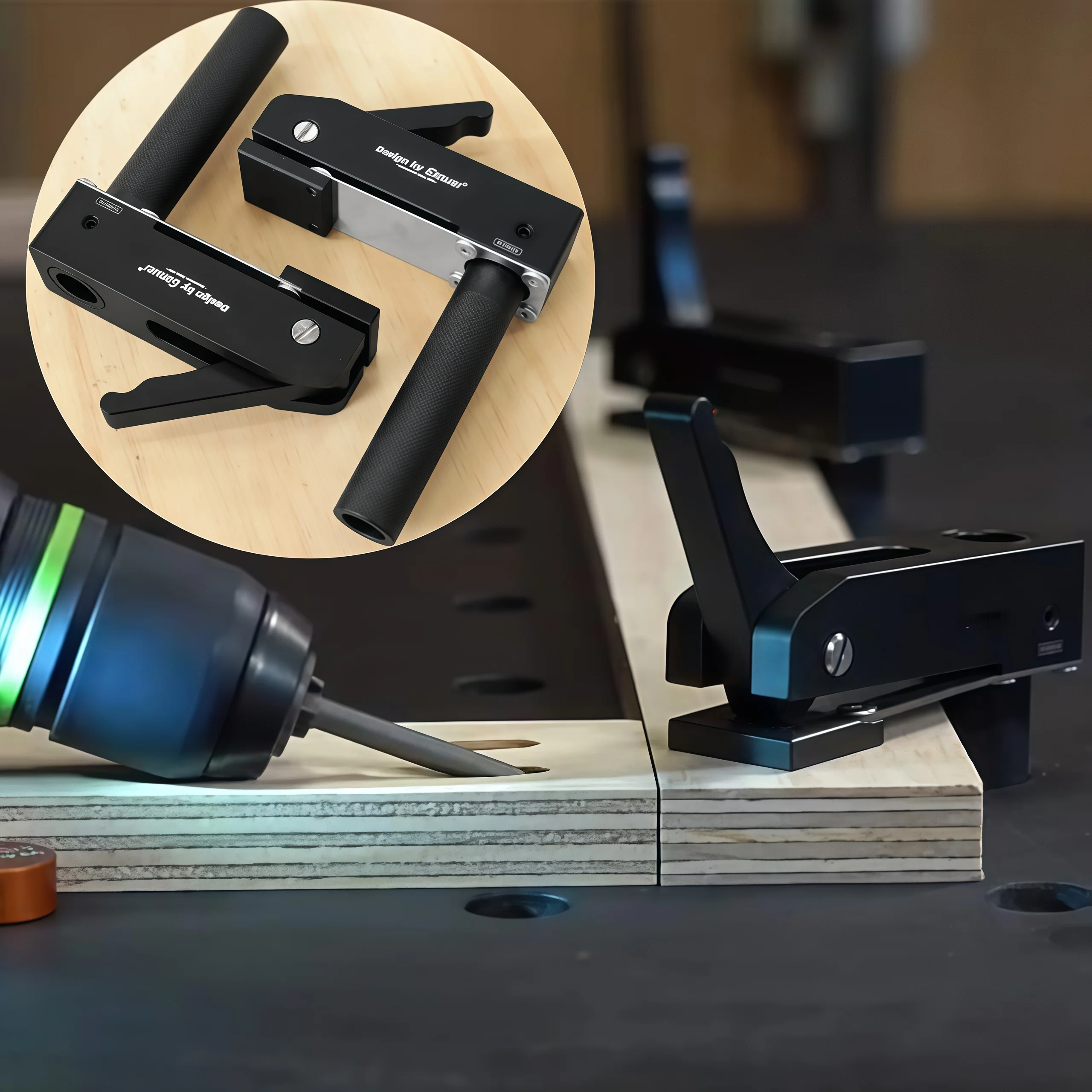 

2 упаковки зажимов для настольных станков, 19/20 мм зажим из алюминиевого сплава, регулируемые зажимы для настольных пил, деревообрабатывающих проектов