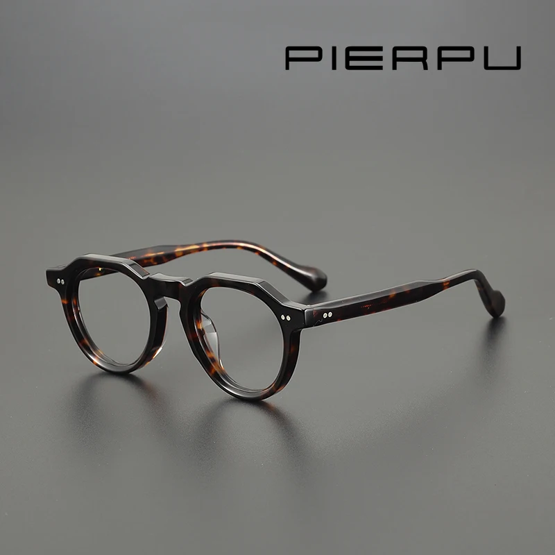 2024 New High Quality Acetate Irregular Optical Glasses Frame Men Women Retro Prescription Eyeglasses Vintage Myopia Eyewear