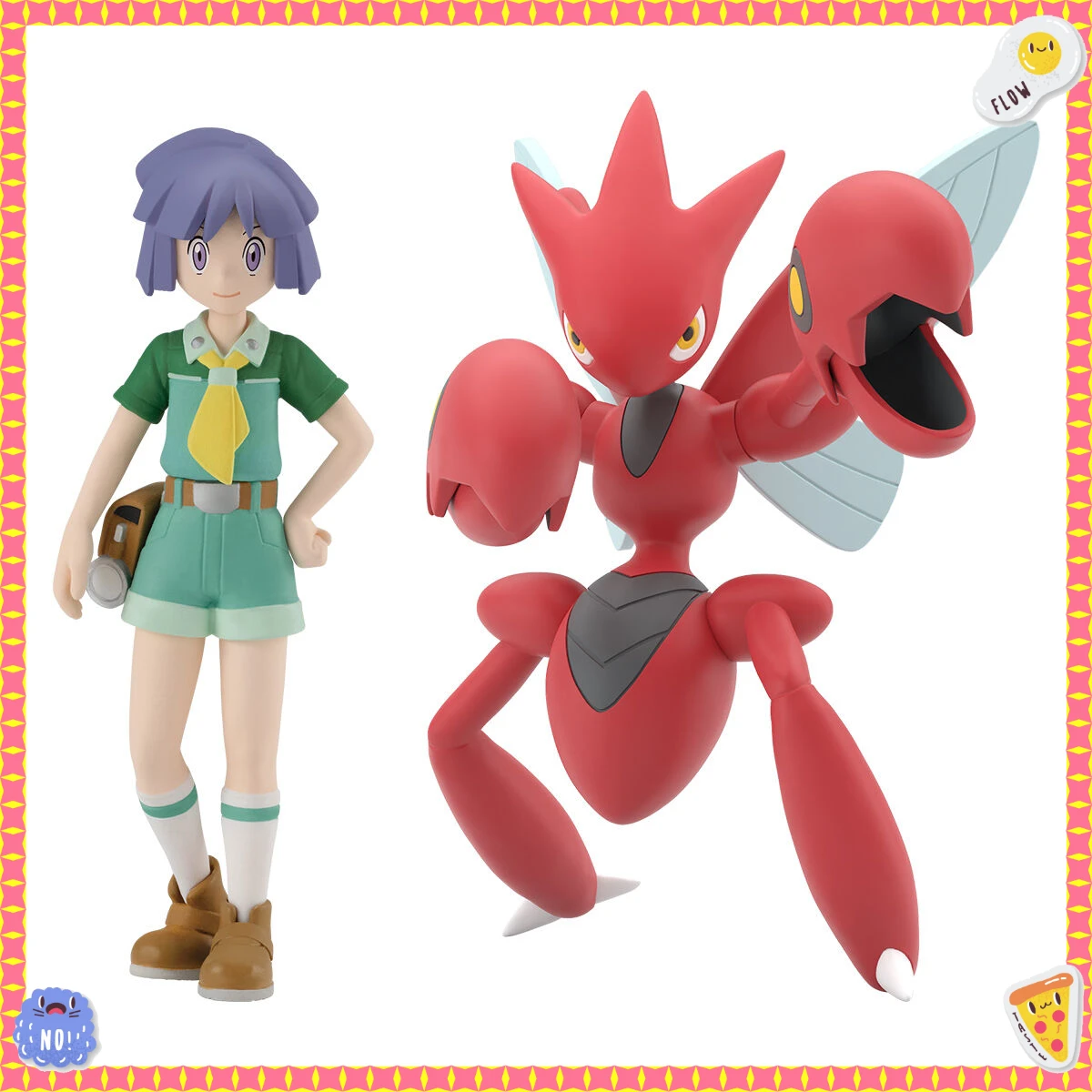 

В НАЛИЧИИ Bandai Original Shokugan Scale World POKEMON Johto Region Scizor Bugsy Коллекционная модель украшения