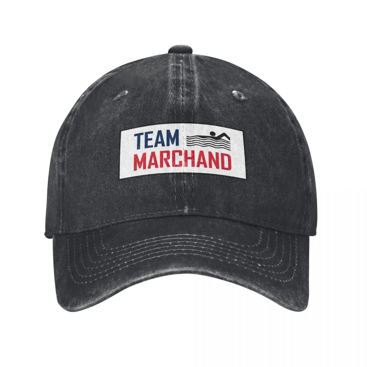 Team Marchand France Baseball Cap black Sun Hat For Children Icon Anime Mens Tennis Women's