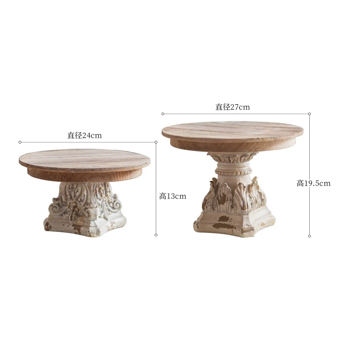 American retro fruit desktop decoration rural high-end wooden tray ornament exquisite