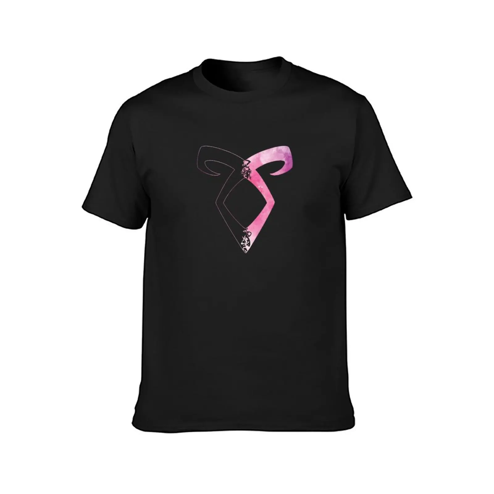 Shadowhunters rune - Angelic power rune half solid half silhouette (pink watercolors) - Clary, Alec, Izzy, Jace, Magnus T-Shirt