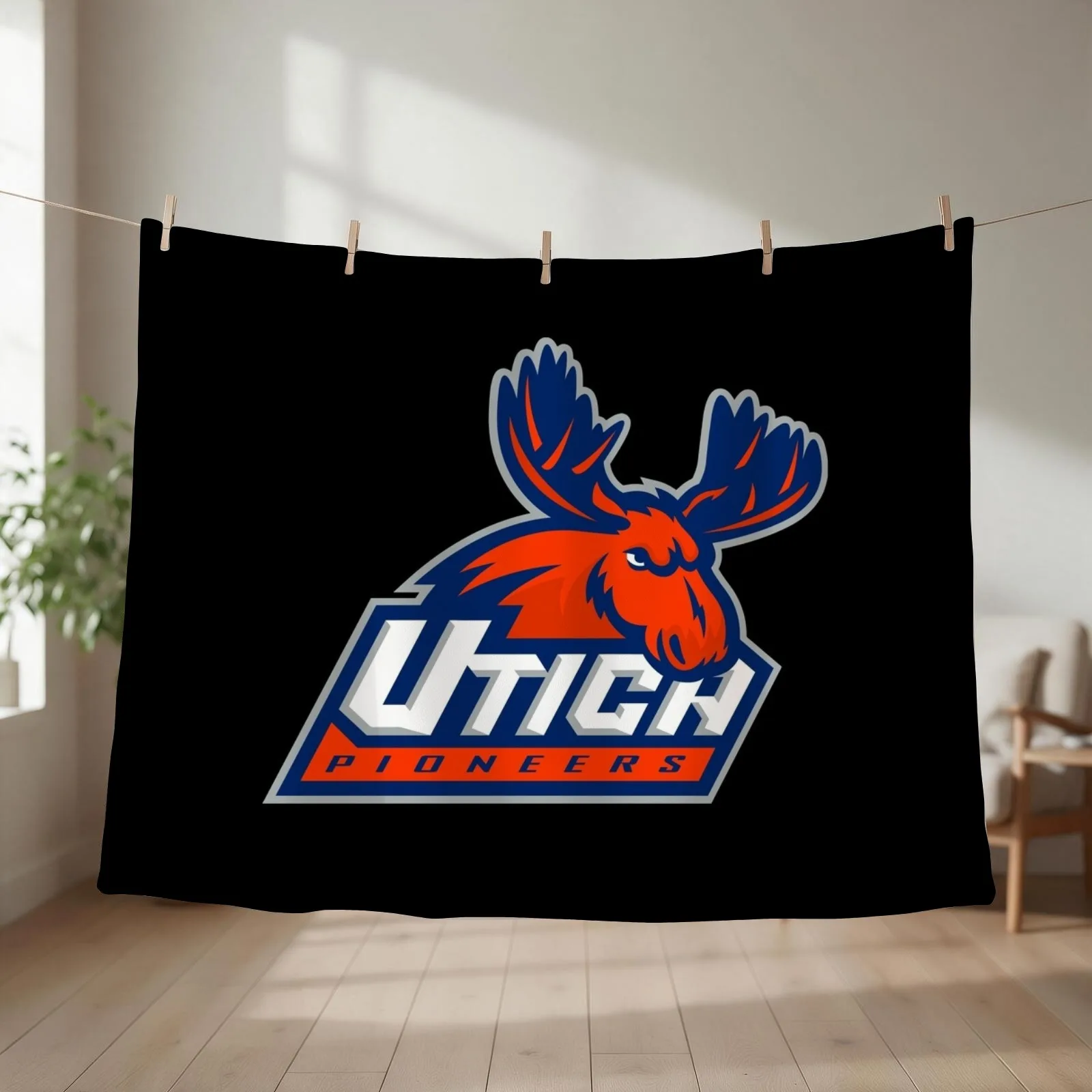 Utica pioneers Throw Blanket couch cozy soft plush fuzzy picnic outdoor blanket