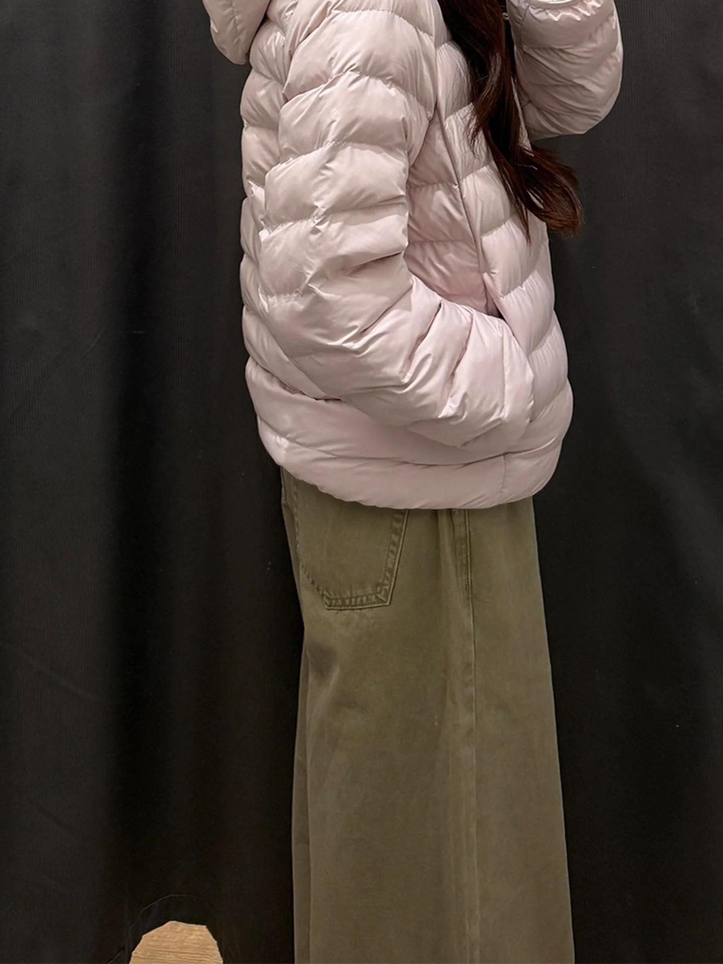 High Waist Straight Leg Thiened Casual Denim Jeans Women's Autumn Winter New Sle Spicy Girl Khaki Color Women's Jeans