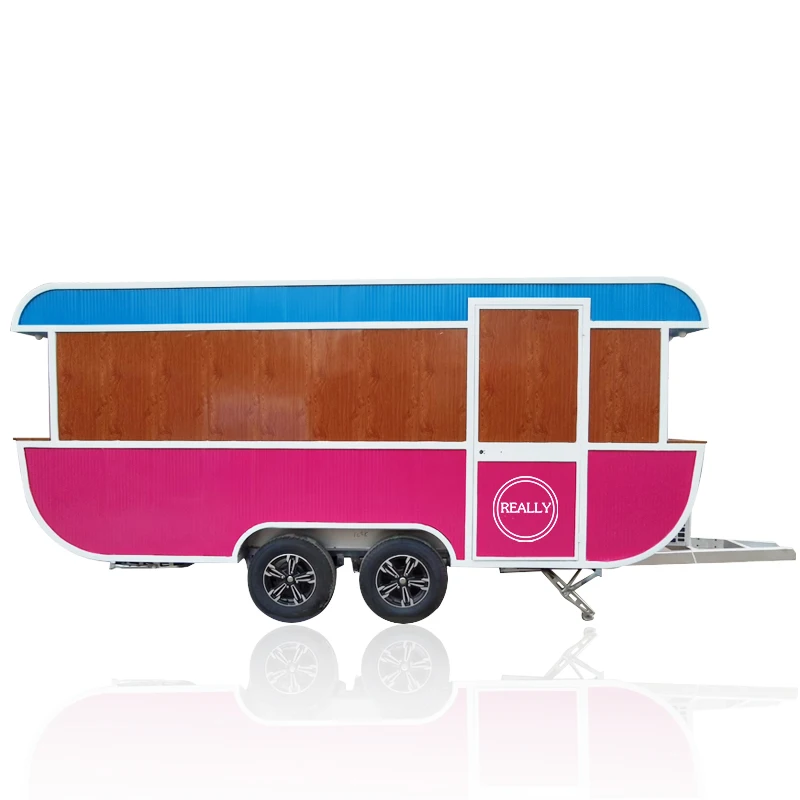 Коммерческий буксируемый прицеп для еды, уличная мобильная кухня, торговый грузовик для еды на открытом воздухе, тележка для мороженого, пузырькового чая на продажу