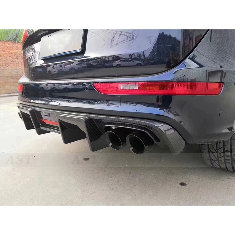 Carbon Fiber Rear Bumper Diffuser  Back Lip For Audi Q5 SQ5 2012-2018Rear Lip Splitter Body Kits Car Accessories