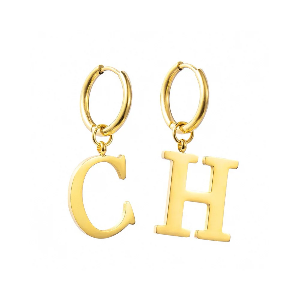 

CHHC Letter Earrings for Women, Dangle Drop Earrings, Unique Design Alphabet Initial Ear Jewelry, Fashion Gift for Her
