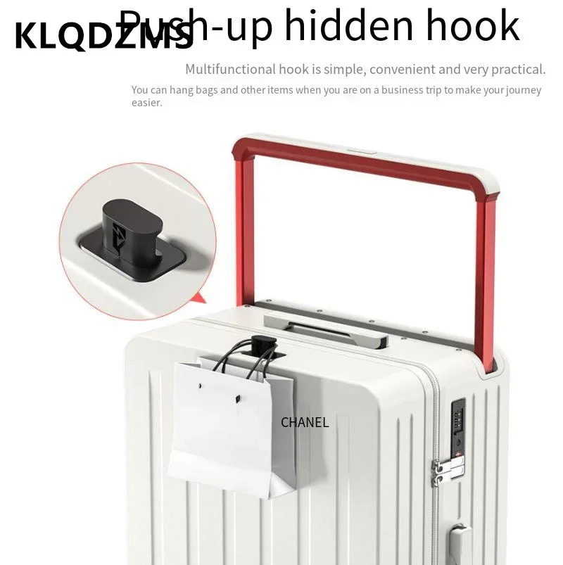 KLQDZMS Travel Suitcase Men's Large-capacity 24-inch Trolley Case 20 "ABS + PC Boarding Box Thickened Wear with Wheel Luggage