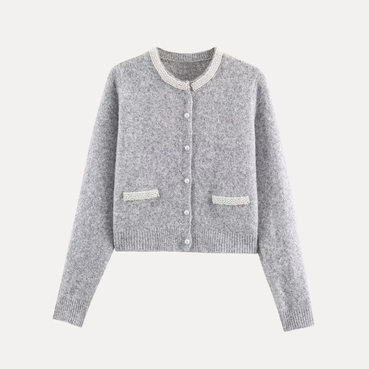 

Faionable ort Knitted Open Cardigan Women's Spring 2026 Single Button Versatile Sle Z Commute Sle Long Sve