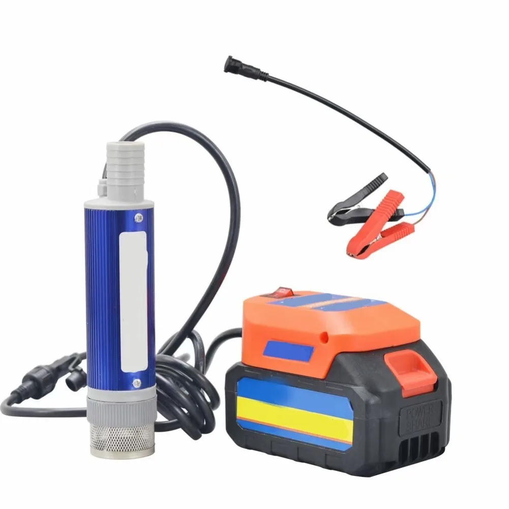 Lithium Battery Pump (Without Battery) For-Alligator Clip Wire Clip For MT 18V Battery 12V 40-60L/min Fit Diesel Engine-oil Wate