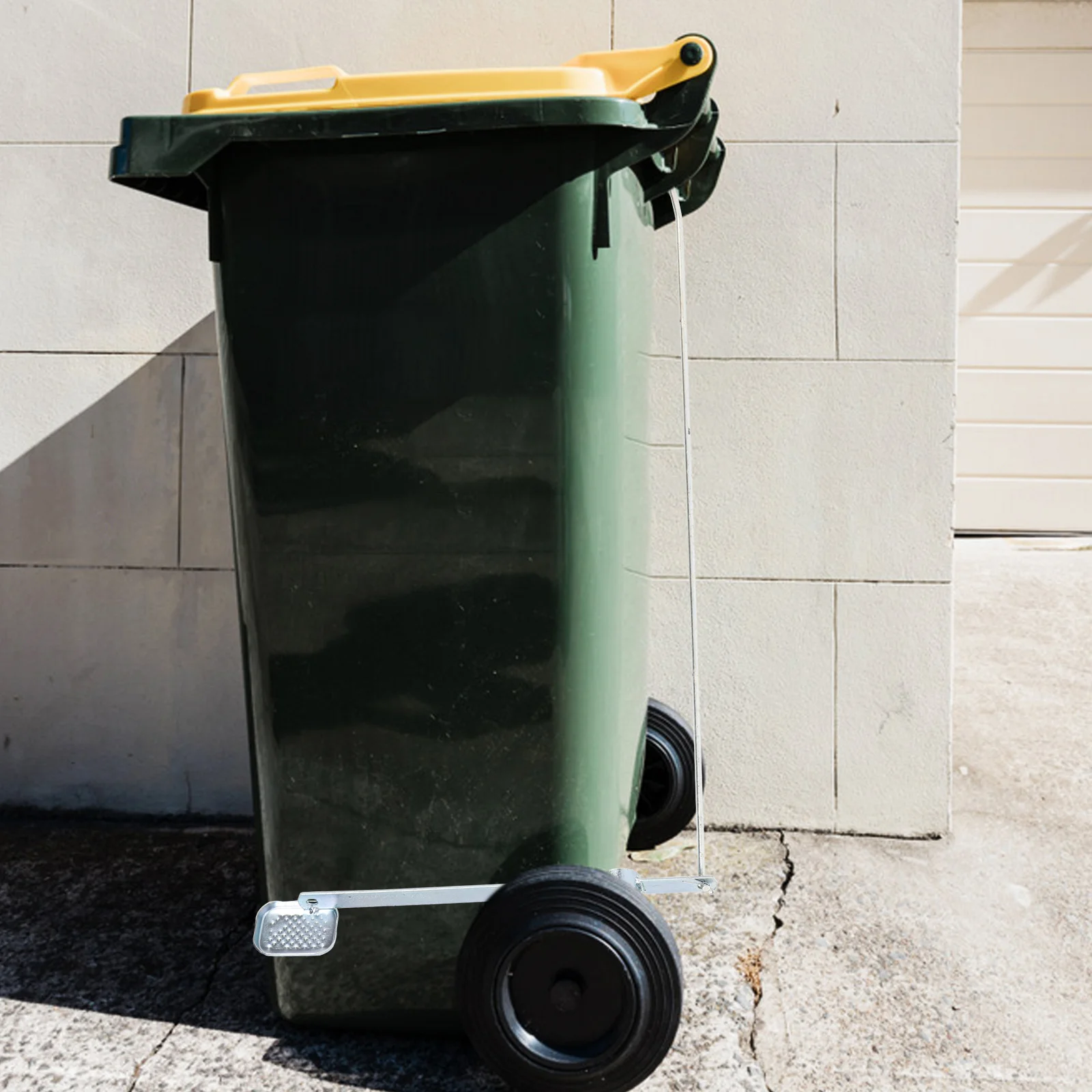 

Rust Resistant Metal Trash Can Pedal Large Foot Activated Device for Outdoor Garbage Bin Hands-Free Use Tall Trash Bin Pedal