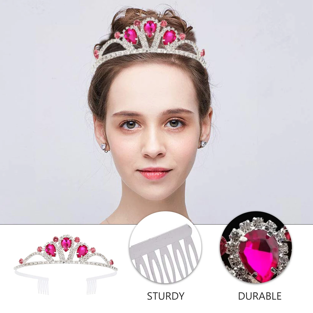 

Блестящая повязка для волос с короной и стразами для девочек и женщин, костюм для дня рождения, свадьбы, вечеринки, головные уборы, декоративные аксессуары, тиара принцессы