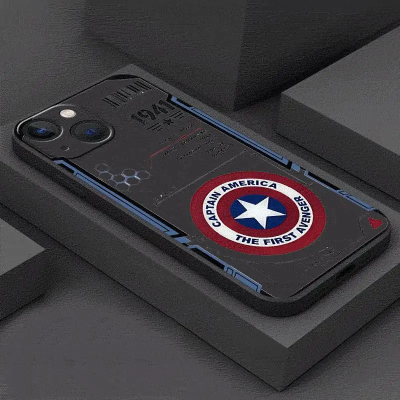 Marvel Mechanical Wind Case For Apple iPhone 15 14 11 16 13 12 Pro 7 X XR XS Max 6 8 Plus SE 2022 15Plus Soft Phone Coque