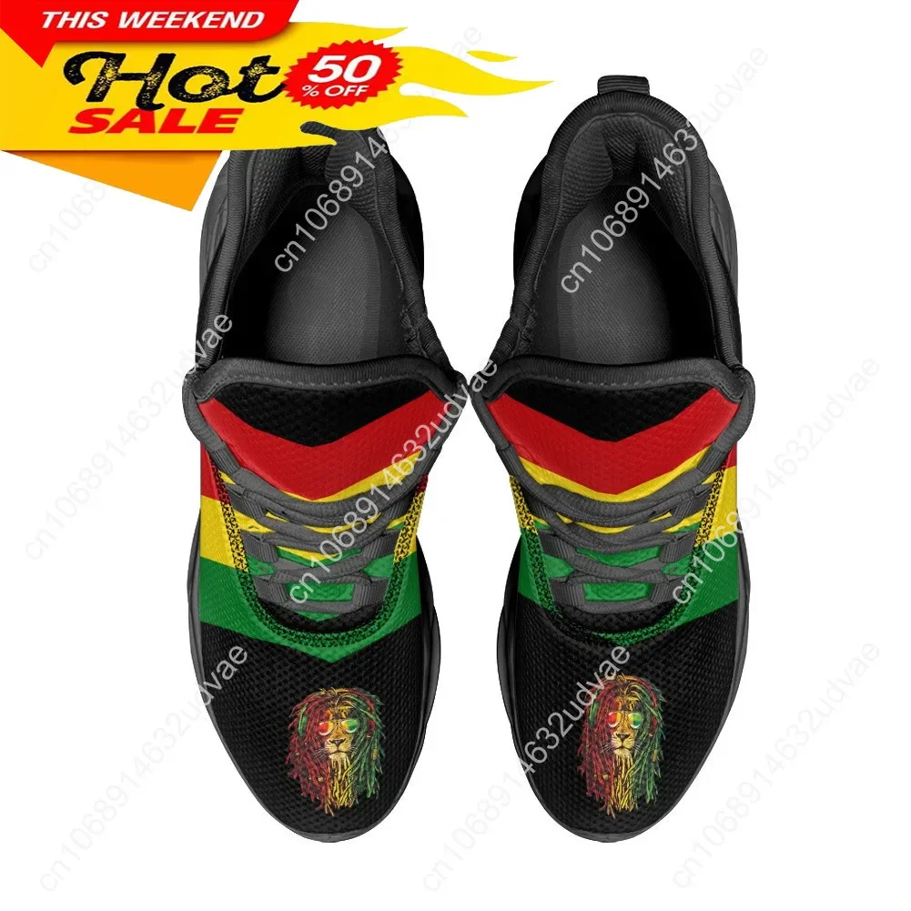 Jamaica Flag Print Female Flat Shoes Comfortable Sneakers For Women Lace Up Footwear Flex Control Zapatillas Mujer