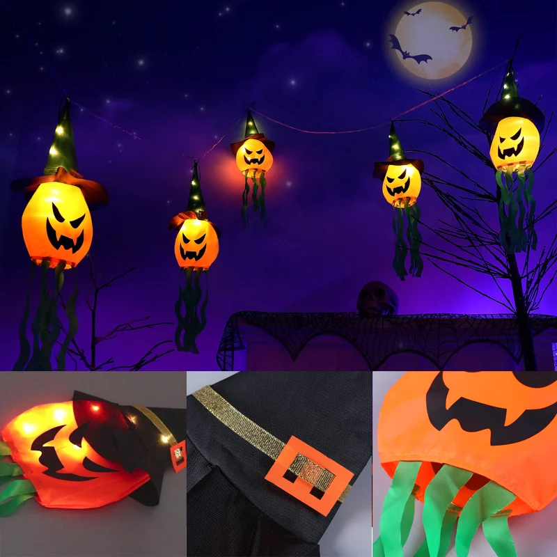 5/1PC Halloween Witch Hat String Lights,Colored LED Lights Halloween Glowing Decoration for Yard Tree Garden Party Decor