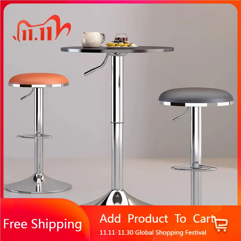 

Modern Minimalist Bar Chairs Relaxing Rocking Metal Adjustable Reception Desks Barstools Aesthetic Gaming Banqueta Bar Furniture