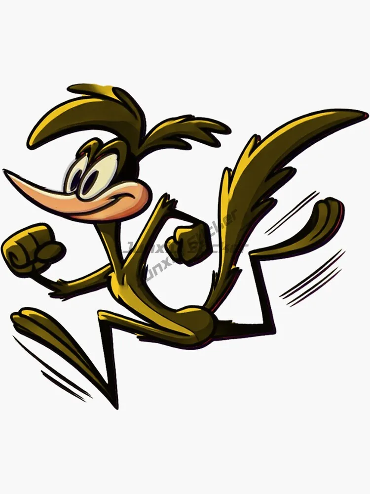 Wile E. Coyote and Roadrunner The Road Runner Creative PVC Sticker for Decorate Wall Car Window Van Fridge Decal Accessories