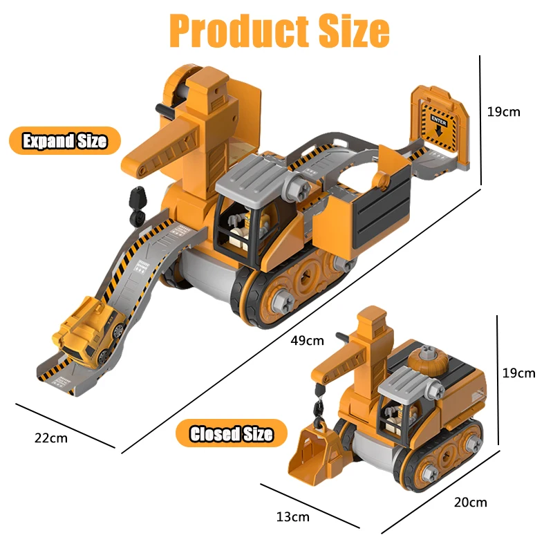 Kids Engineering Vehicle Electric Drill Tool Screw Toys Nut Disassembly Children Educational Assembled Sets For Boys Gift