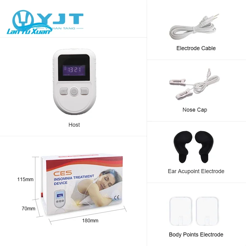 YJT new model OEM ODM New Portable Home Use CES Anxiety Depression migraine Sleep Better Device Relief Insomnia Sleep Aid Device